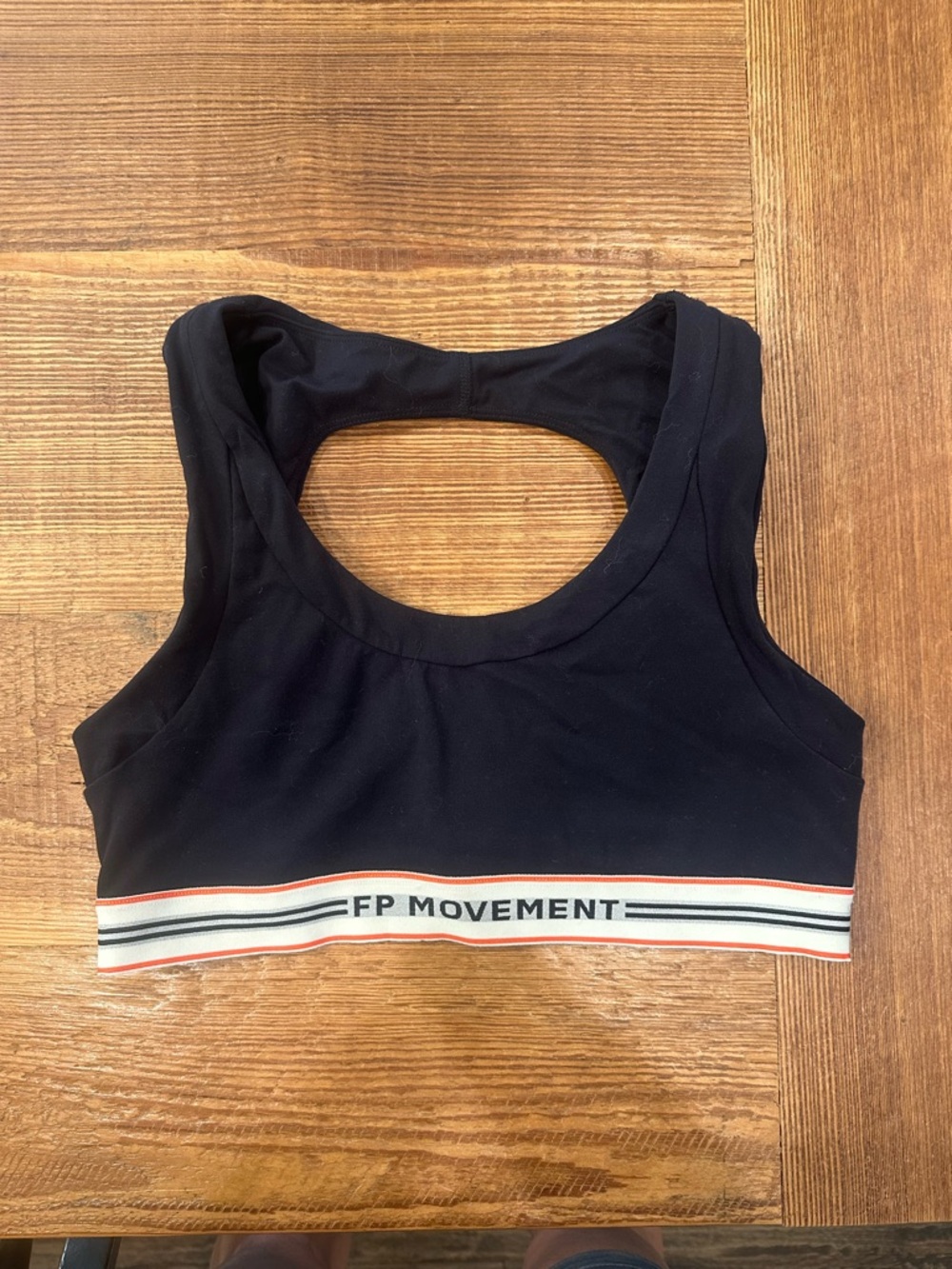 Free People FP Movement Black Sports Bra never better ringer logo sz medium - Picture 3 of 6